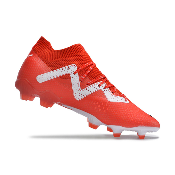 Chuteira Campo Puma Future Ultimate FG Vermelha e Branca - VENI Futebol