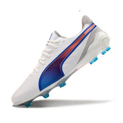 Botas de fútbol para terreno firme Puma King Ultimate FG Formula Pack, color negro y amarillo