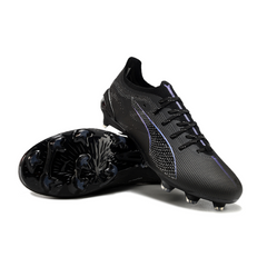 Botas de fútbol Puma Ultra 5 Carbon Eclipse Pack FG para terreno firme, color negro y gris