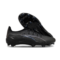 Botas de fútbol Puma Ultra 5 Carbon Eclipse Pack FG para terreno firme, color negro y gris