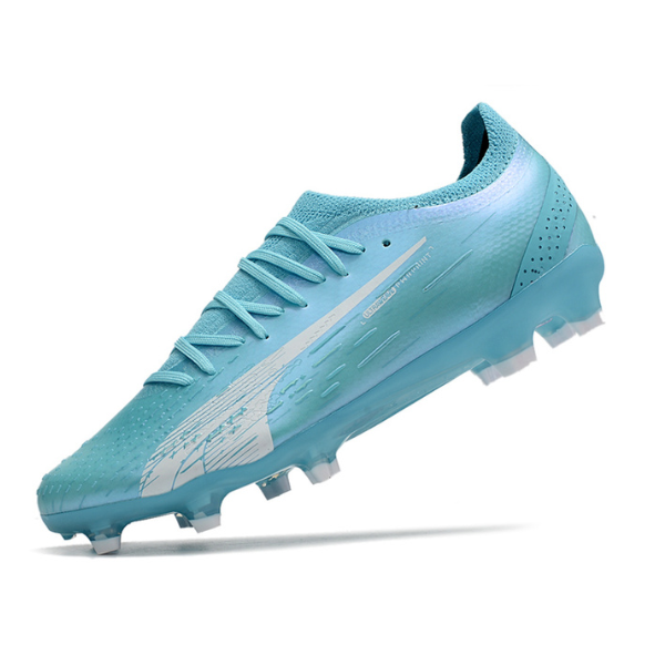 Chuteira Campo Puma Ultra Ultimate FG Azul e Rosa - VENI Futebol