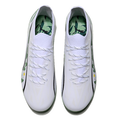 Puma Ultra 5 Carbon White and Green Multi Ground MG Football Boot