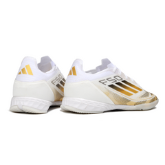 Adidas F50 Elite White and Gold Indoor IC Football Boot