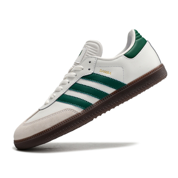 Chuteira Futsal Adidas Samba Classic Messi Branca e Verde - VENI Futebol