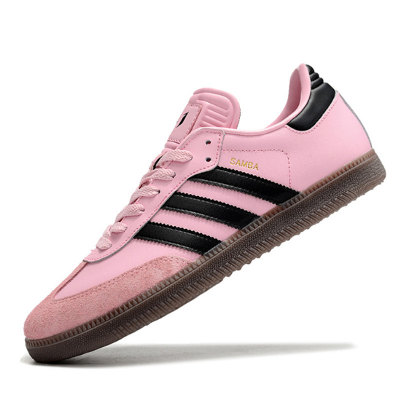 Chuteira Futsal Adidas Samba Classic Messi Inter de Miami Rosa e Preta Pack - VENI Futebol