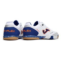 Joma Top Flex 24 White Blue and Orange Futsal IC Football Boot