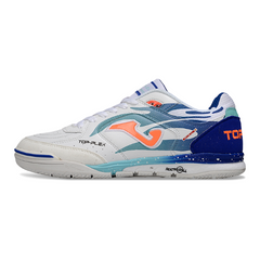 Scarpa da calcio indoor Joma Top Flex Rebound bianca e blu IC