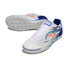 Scarpa da calcio indoor Joma Top Flex Rebound bianca e blu IC