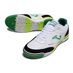 Scarpa da calcio indoor Joma Top Flex Rebound bianca, nera e verde
