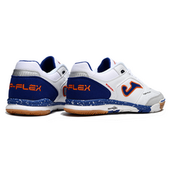 Scarpa da calcio indoor Joma Top Flex Rebound bianca e blu IC