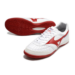 Chuteira Futsal Mizuno Morelia Sala Japan IC Branca, Vermelha e Azul - VENI Futebol