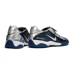 Botas de fútbol sala Nike Air Zoom Total 90 III IC azul oscuro y plateado