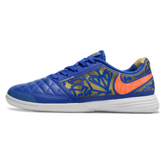 Scarpa da calcio Nike Lunar Gato II blu e oro Indoor IC