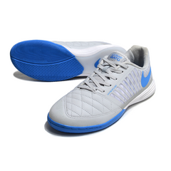 Botas de fútbol sala Nike Lunar Gato II grises y azules