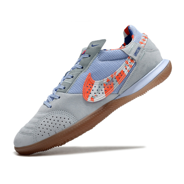 Chuteira Futsal Nike Streetgato IC Cinza, Roxa e Laranja - VENI Futebol