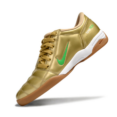 Scarpa da calcio Nike Total 90 III Laceless Gold e Green Indoor IC