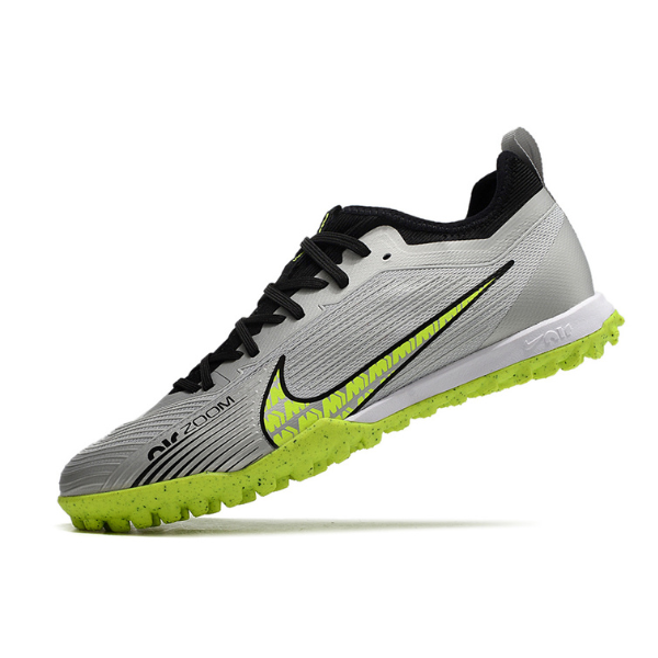 Chuteira Futsal Nike Vapor 15 Pro Zoom IC Cinza e Verde - VENI Futebol