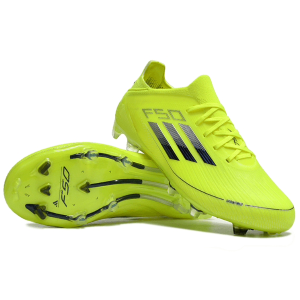 Chuteira Infantil Campo Adidas F50 Elite FG Amarela e Azul - VENI Futebol