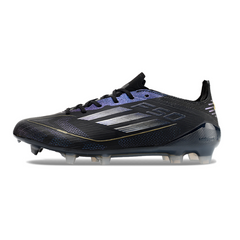Botas de fútbol Adidas F50 Elite Darkspark Pack para niños, color negro y amarillo, para terreno firme FG