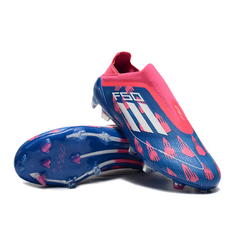 Botas de fútbol Adidas F50 Elite sin cordones para niños, color verde y negro, para terreno firme y fg