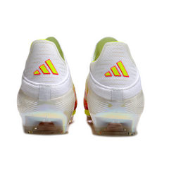 Botas de fútbol Adidas F50+ Elite sin cordones Pure Victory Pack para niños, para terreno firme (FG).