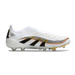 Botas de fútbol Adidas Predator 25 Elite sin cordones Teamgeist Pack para niños, para terreno firme (FG).