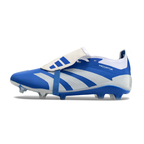 Chuteira Infantil Campo Adidas Predator 30 Elite Com Lingua FG Azul e Branca - VENI Futebol