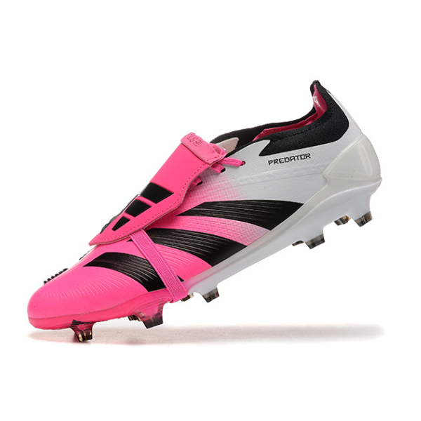 Chuteira Infantil Campo Adidas Predator 30 Elite Com Lingua FG Branca e Rosa - VENI Futebol