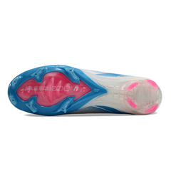 Scarpa da calcio per bambini Nike Air Zoom Mercurial Superfly 10 Elite, bianca, blu e rosa, per terreni compatti FG