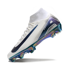 Scarpa da calcio per bambini Nike Air Zoom Mercurial Superfly 10 Elite bianca e verde per terreni compatti FG