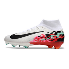 Scarpa da calcio per bambini Nike Air Zoom Mercurial Superfly 10 Elite bianca e rossa per terreni compatti FG