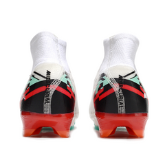 Scarpa da calcio per bambini Nike Air Zoom Mercurial Superfly 10 Elite bianca e rossa per terreni compatti FG