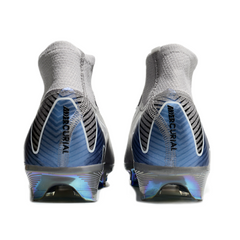 Scarpa da calcio per bambini Nike Air Zoom Mercurial Superfly 10 Elite, grigia e nera, per terreni compatti FG