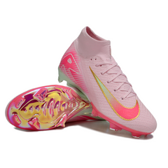 Botas de fútbol Nike Air Zoom Mercurial Superfly 10 Elite para niños, color rosa claro, para terreno firme FG