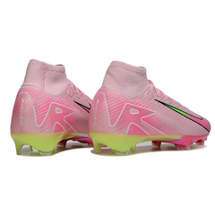 Botas de fútbol Nike Air Zoom Mercurial Superfly 10 Elite para niños, color rosa claro y verde, para terreno firme FG
