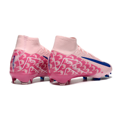 Scarpa da calcio per bambini Nike Air Zoom Mercurial Superfly 10 Elite rosa e blu per terreni compatti FG