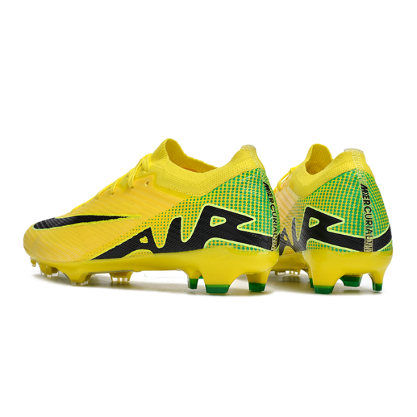 Chuteira Infantil Campo Nike Zoom Mercurial Vapor 15 Elite FG Amarela, Verde e Preta - VENI Futebol