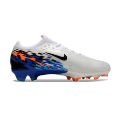 Scarpa da calcio Nike Air Zoom Mercurial Vapor 16 Elite bianca, blu e arancione per terreni compatti FG