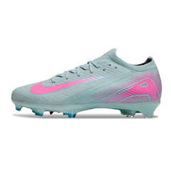 Botas de fútbol Nike Air Zoom Mercurial Vapor 16 Elite azul claro y rosa para terreno firme (FG).