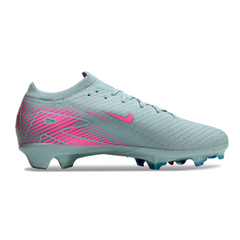 Botas de fútbol Nike Air Zoom Mercurial Vapor 16 Elite azul claro y rosa para terreno firme (FG).