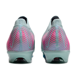 Botas de fútbol Nike Air Zoom Mercurial Vapor 16 Elite azul claro y rosa para terreno firme (FG).