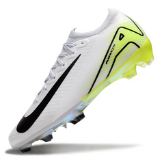 Botas de fútbol Nike Air Zoom Mercurial Vapor 16 Elite blancas y verdes para terreno firme (FG).