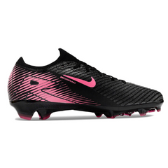 Botas de fútbol Nike Air Zoom Mercurial Vapor 16 Elite negras y rosas para niños, para terreno firme (FG).
