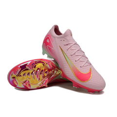 Botas de fútbol Nike Air Zoom Mercurial Vapor 16 Elite para niños, color rosa claro y verde claro, para terreno firme FG