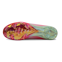 Botas de fútbol Nike Air Zoom Mercurial Vapor 16 Elite para niños, color rosa claro y verde claro, para terreno firme FG