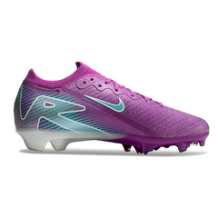Botas de fútbol Nike Air Zoom Mercurial Vapor 16 Elite moradas y azules para niños, para terreno firme (FG).