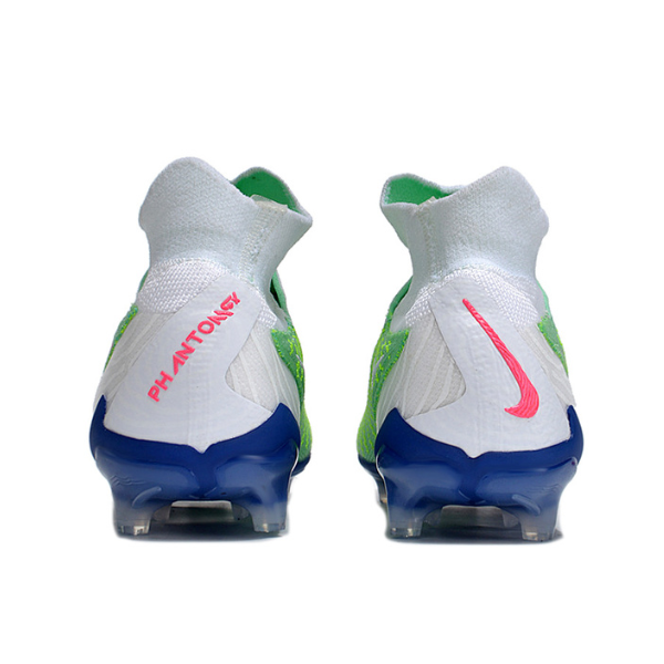 Chuteira Infantil Campo Nike Phantom GX Elite DF FG Branca e Verde - VENI Futebol