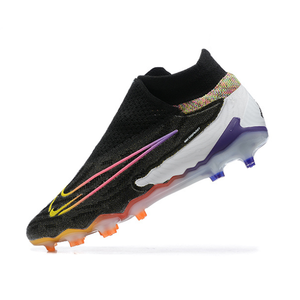 Chuteira Infantil Campo Nike Phantom GX Elite DF FG Preta e Colorida - VENI Futebol