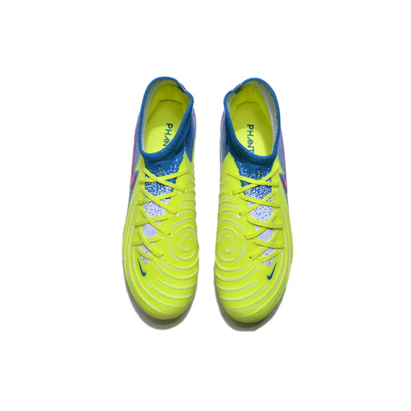 Chuteira Infantil Campo Nike Phantom Luna 2 Elite FG Amarela e Azul - VENI Futebol