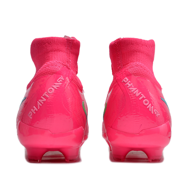 Chuteira Infantil Campo Nike Phantom Luna 2 Elite FG Rosa e Verde - VENI Futebol